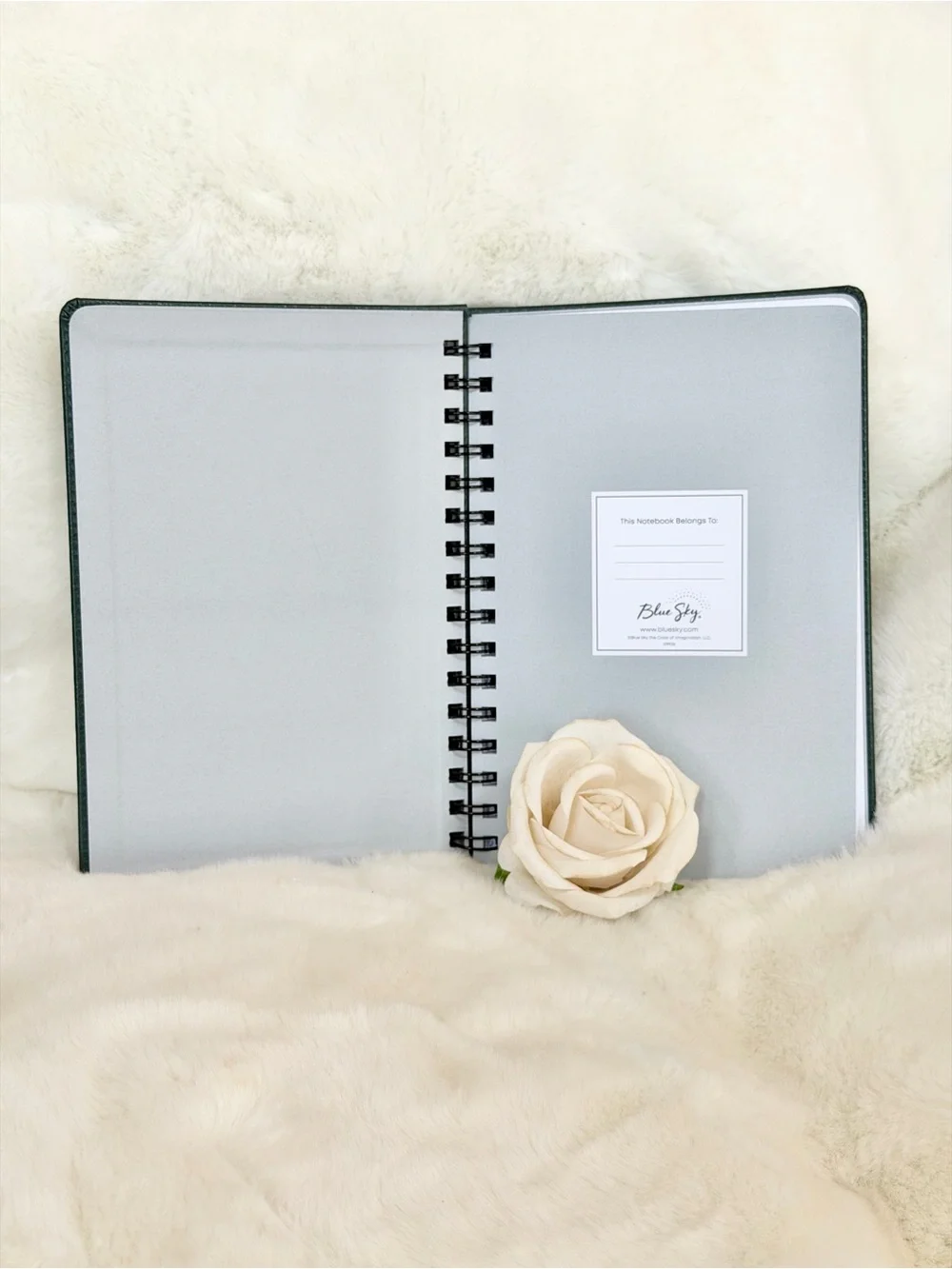 Emerald Green Spiral Notebook with 150 sheets lined & perforated pages soy based